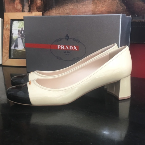 SOLD!! Authentic PRADA NIB Bi-Color Pumps Heels 40 10 - Picture 5 of 8